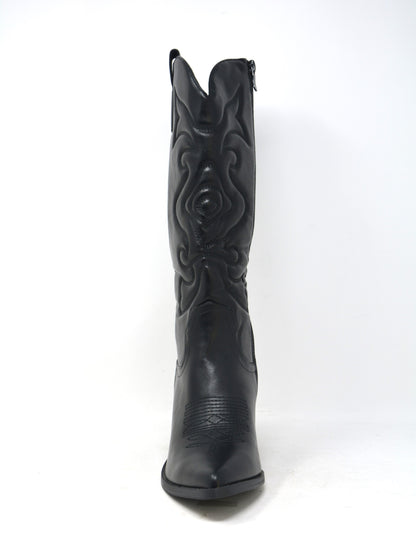 Texano ricamato nero -JH21