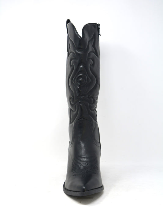 Texano ricamato nero -JH21