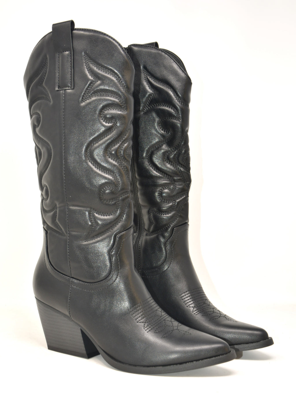 Texano ricamato nero -JH21