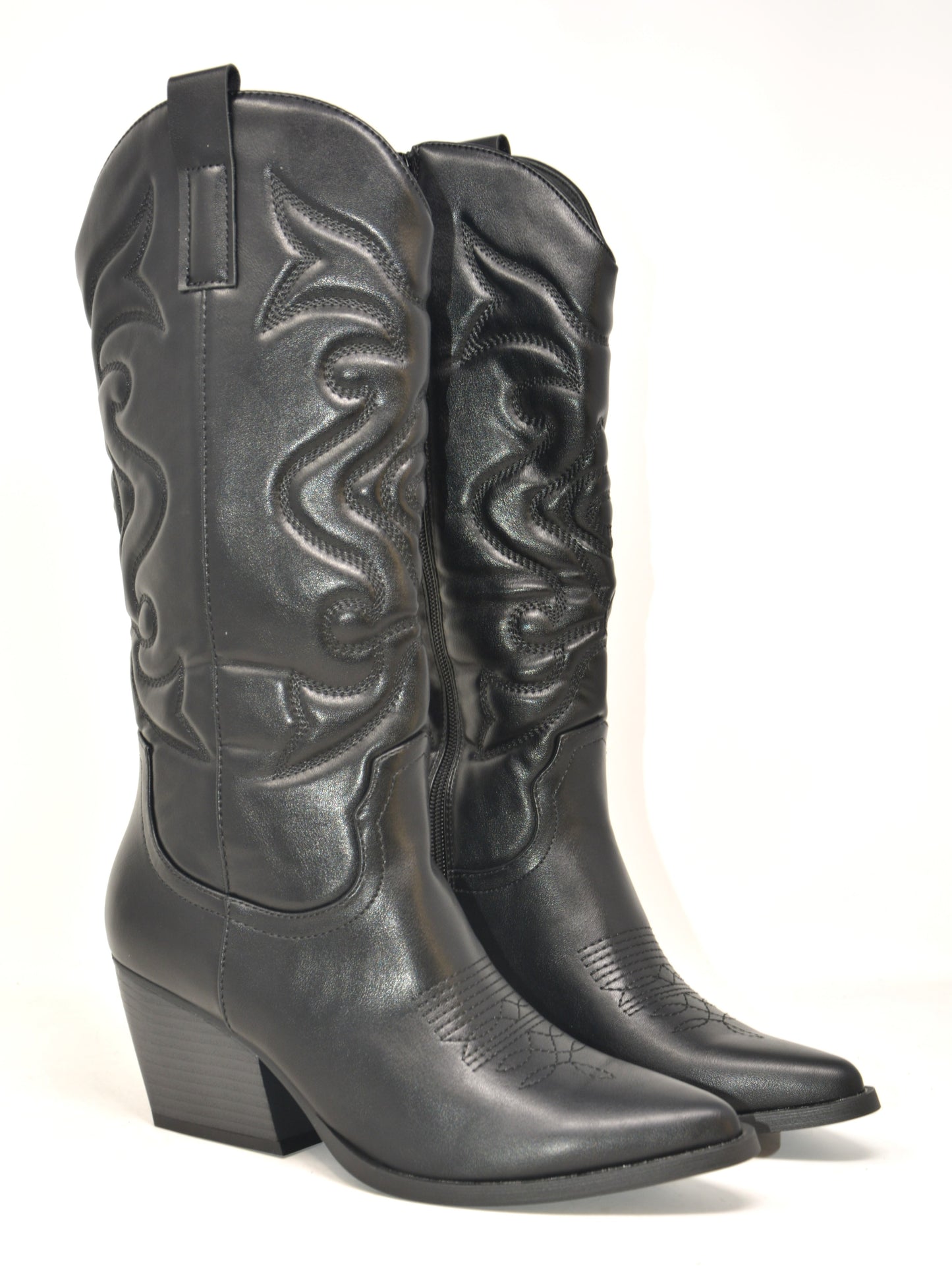 Texano ricamato nero -JH21
