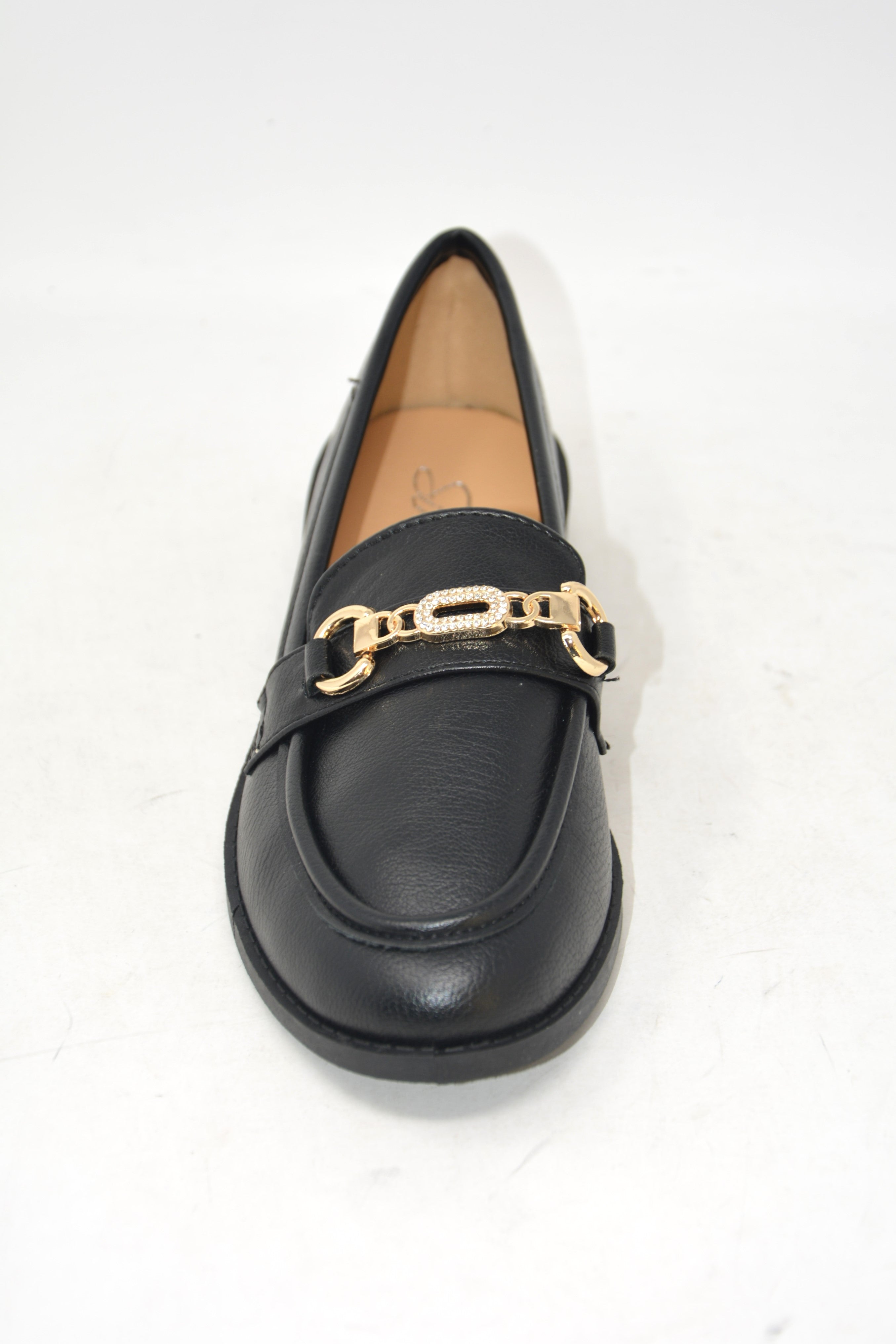 Mocassino nero con morsetto -U311
