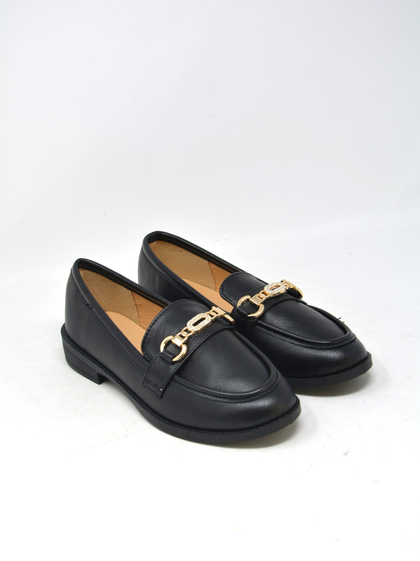 Mocassino nero con morsetto -U311