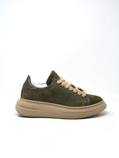 Sneaker verde militare -606BI
