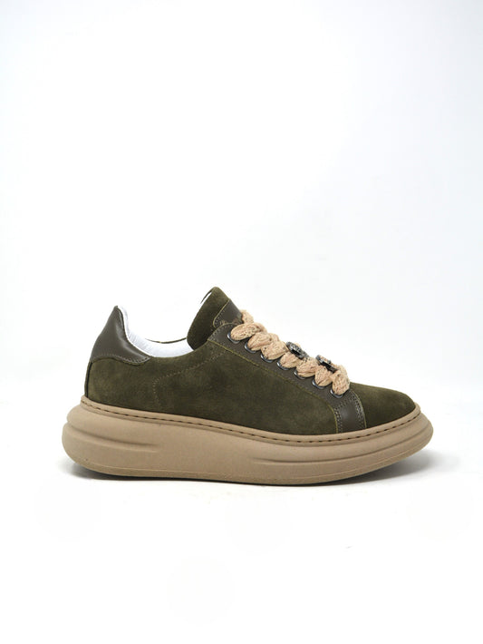 Sneaker verde militare -606BI
