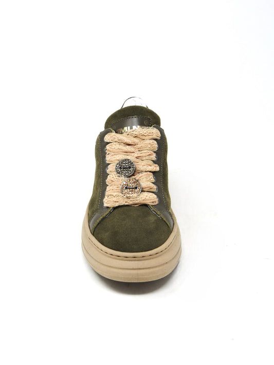 Sneaker verde militare -606BI