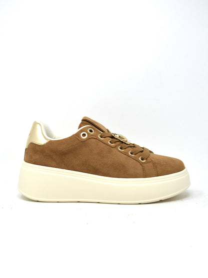 Sneaker camoscio camel -GB972