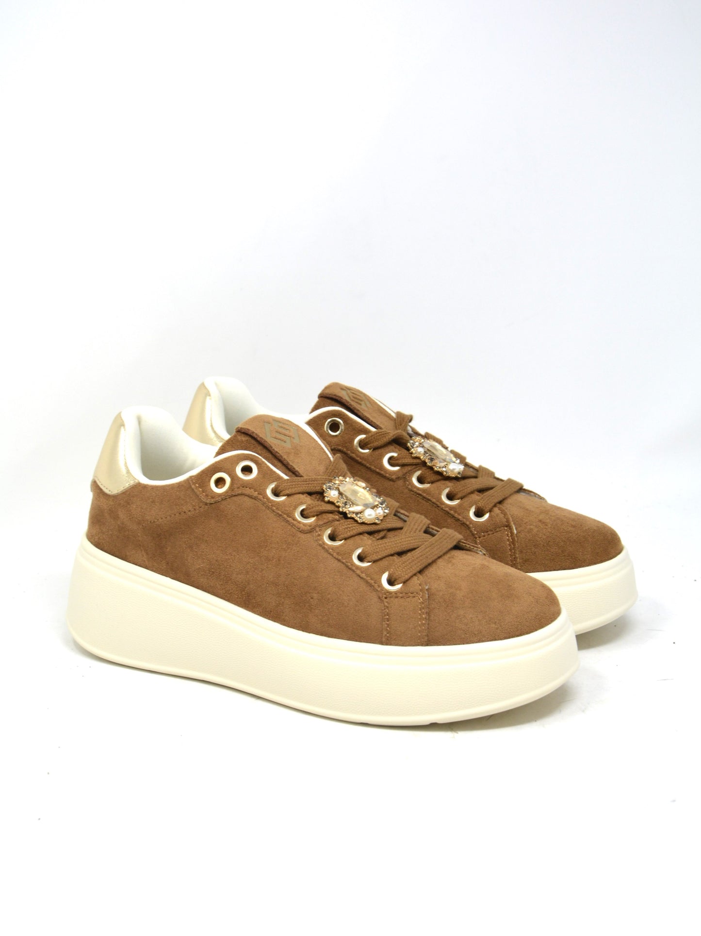Sneaker camoscio camel -GB972