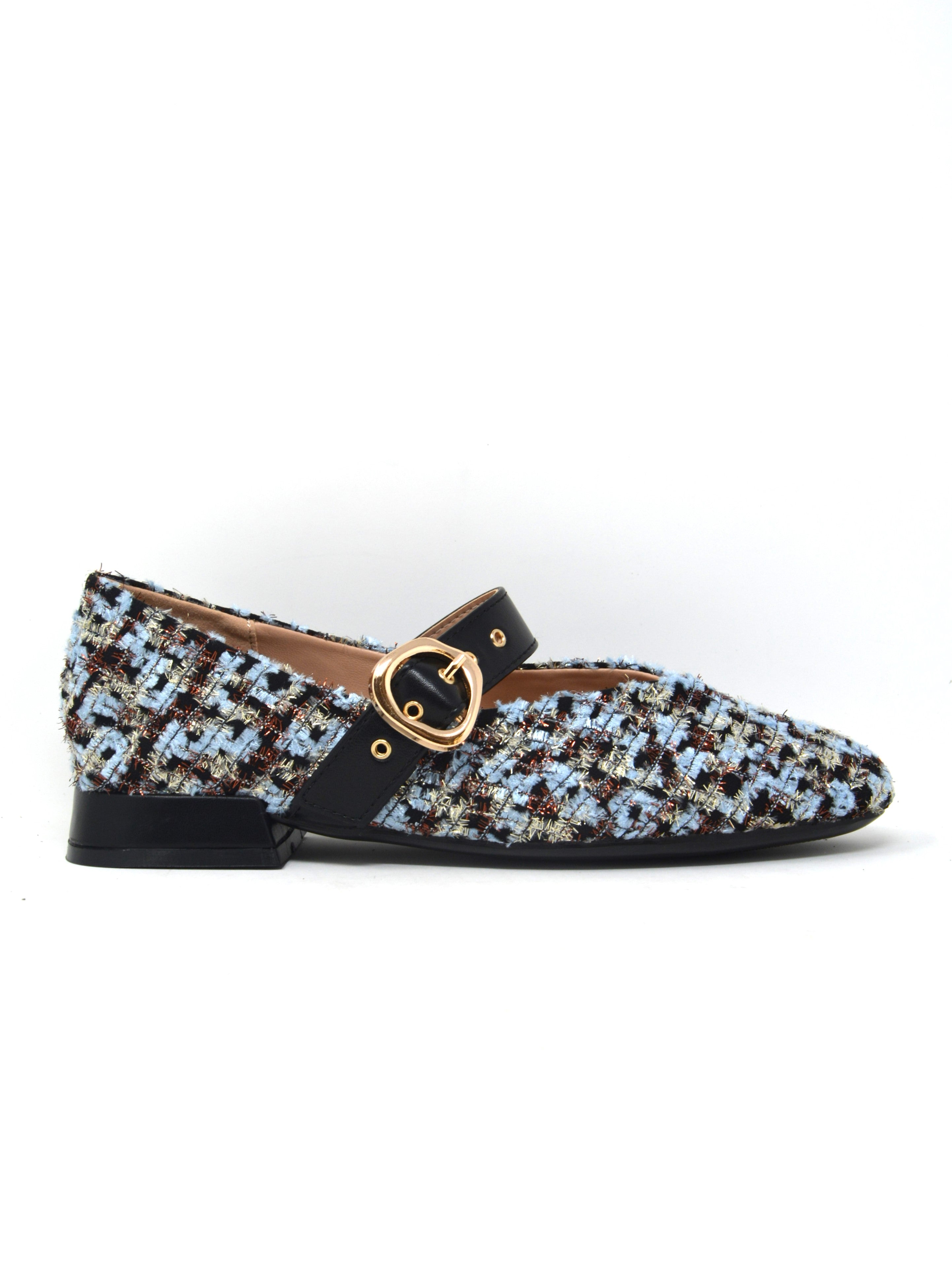 Ballerina in pelle azzurra -G0409T