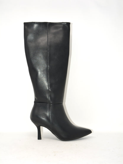 Stivale pelle nero -A0807NE