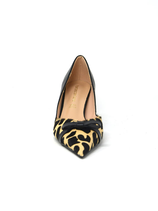Decollete' in pelle animalier tacco 6.5 cm - H0801