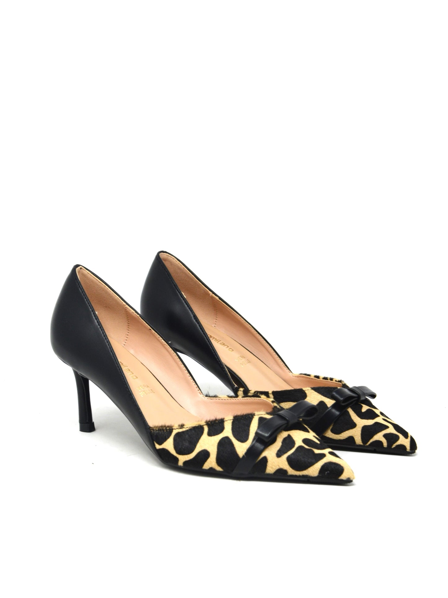 Decollete' in pelle animalier tacco 6.5 cm - H0801
