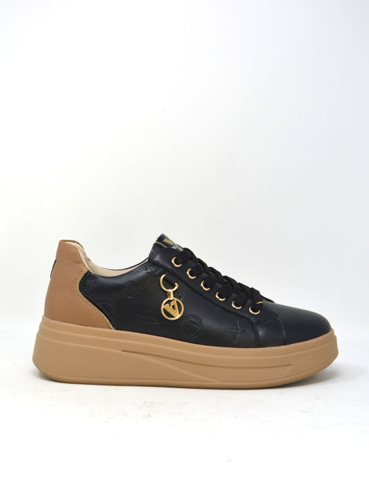Sneaker nera fondo alto - 35501