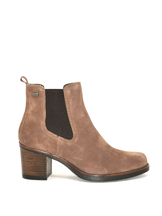 Polacchino elastico laterale camoscio tortora - 47630C