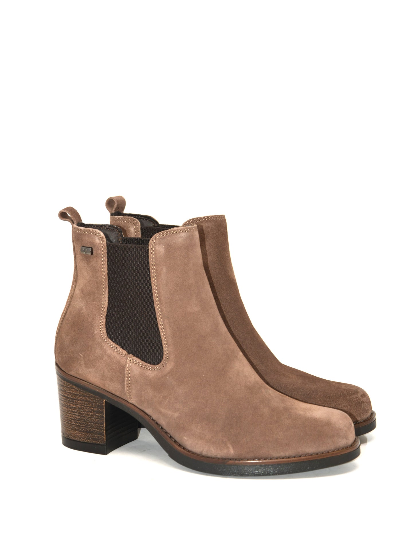 Polacchino elastico laterale camoscio tortora - 47630C