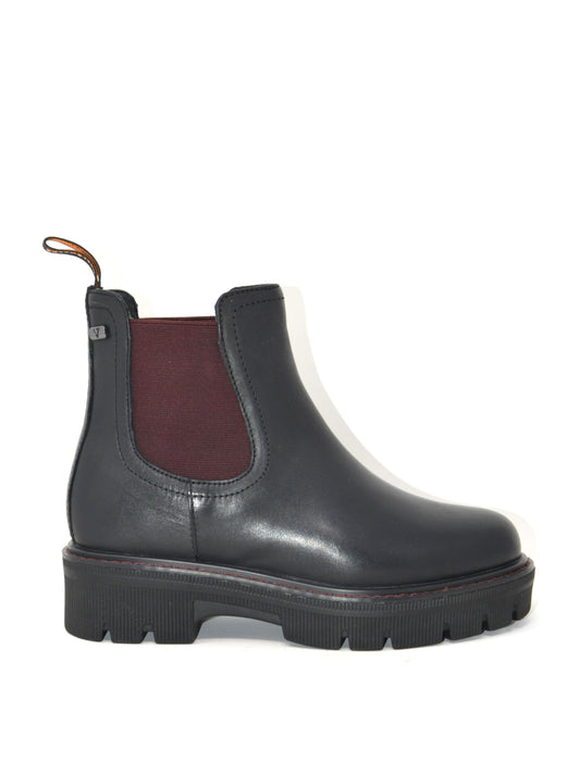Beatles pelle nero elastico rosso - 36160