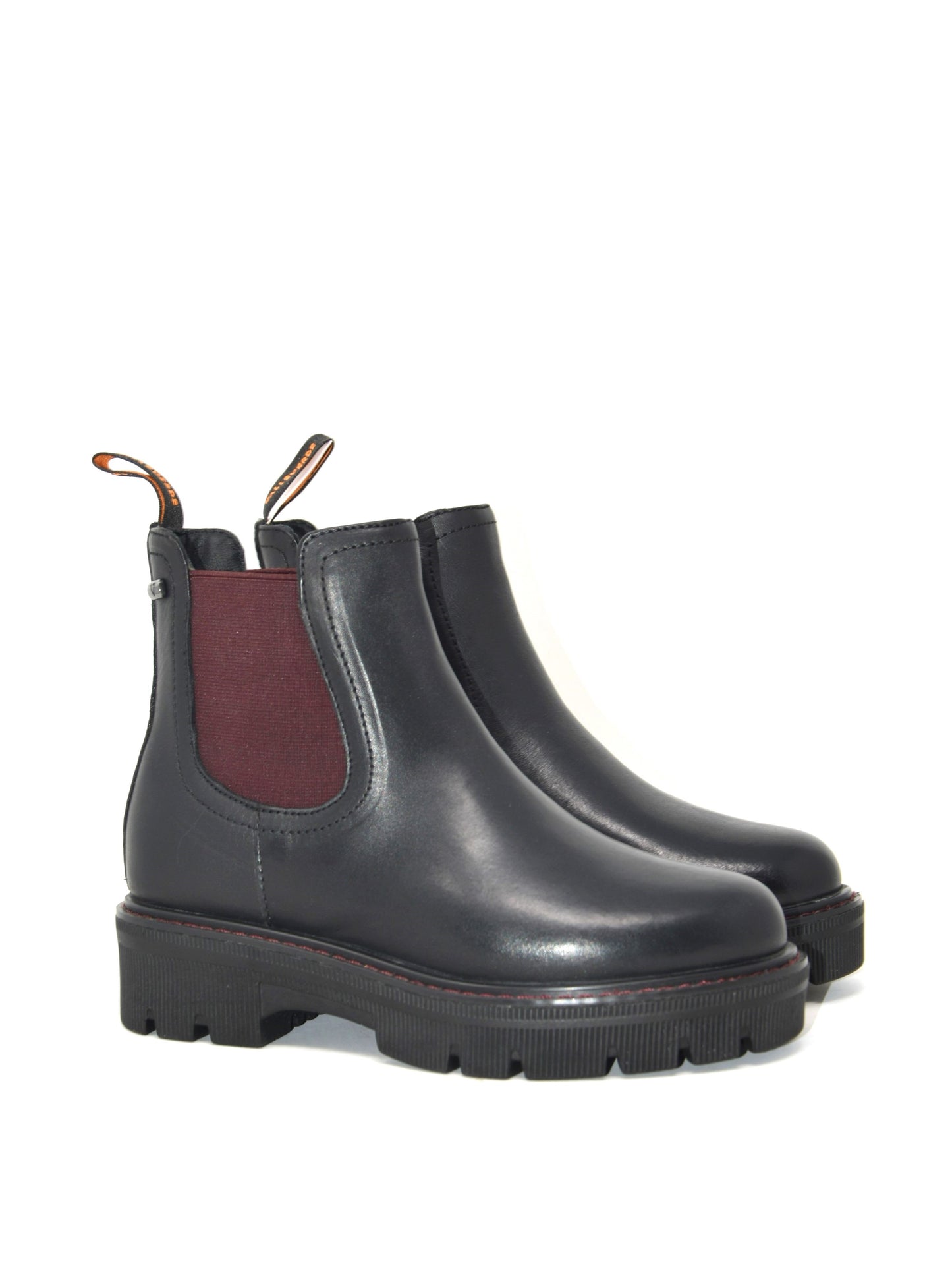 Beatles pelle nero elastico rosso - 36160