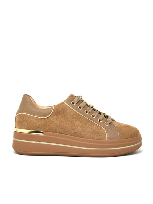 Sneaker camoscio taupe - 35480
