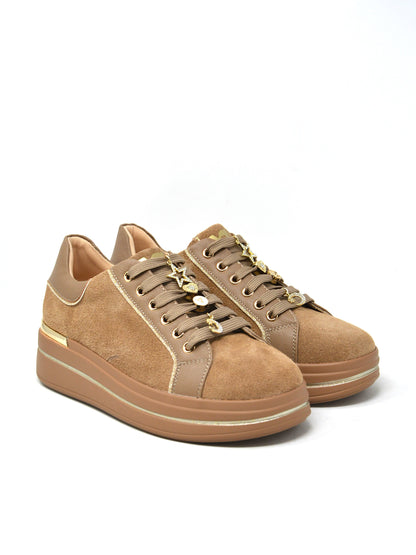 Sneaker camoscio taupe - 35480