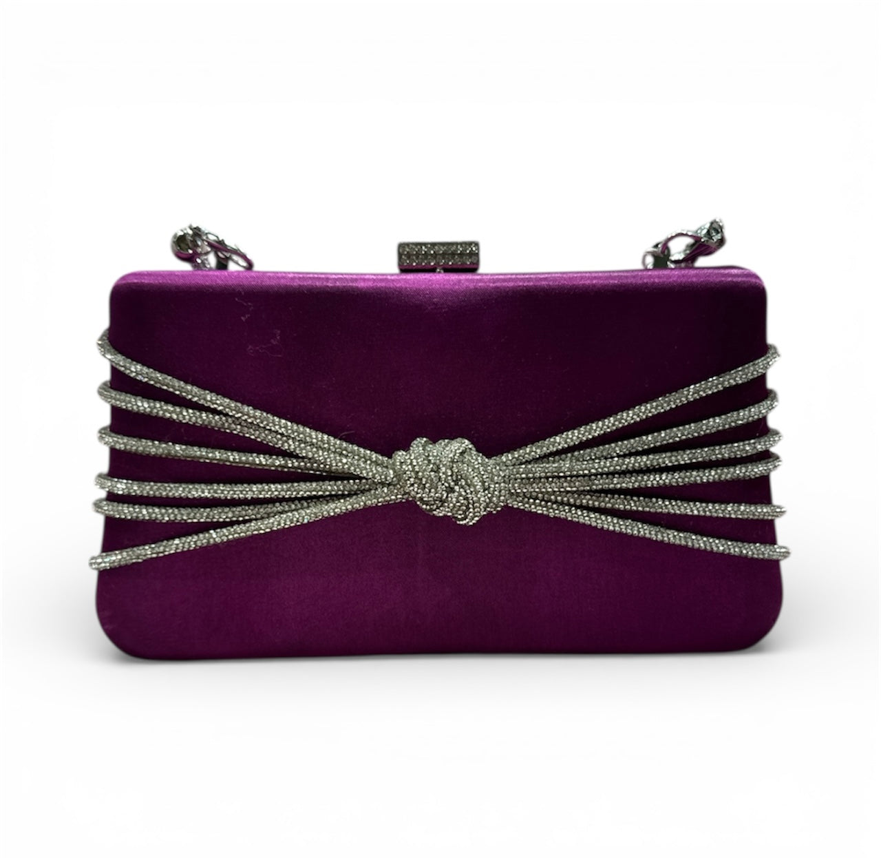 Borsa in raso strass nero -ZY0526