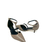 Slingback tacco 3cm cinturini incrociati taupe -2389C