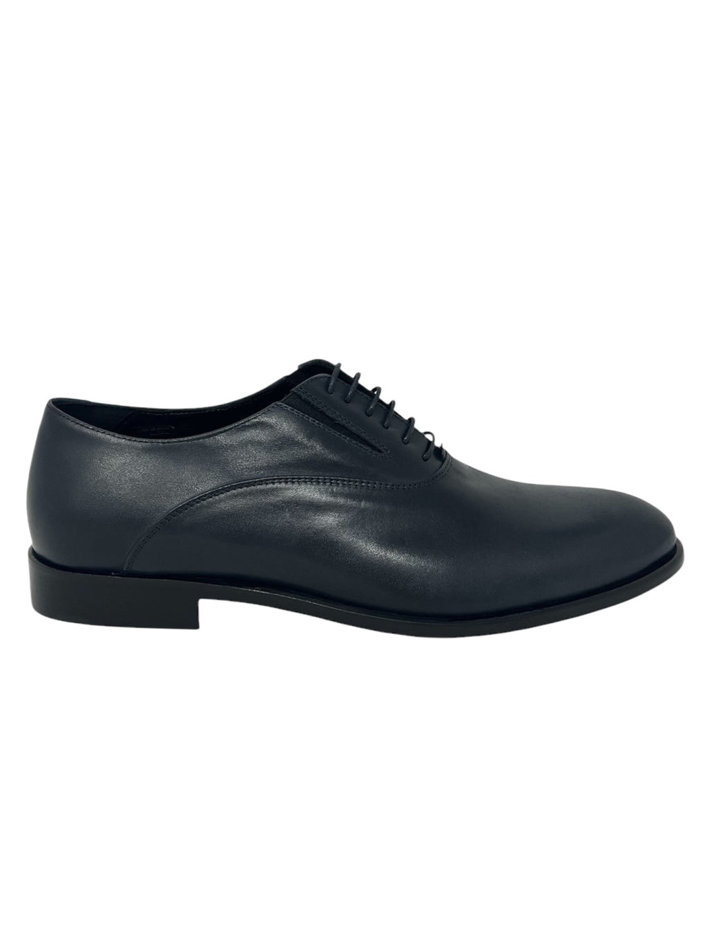 Derby uomo in pelle blu -U0885Z