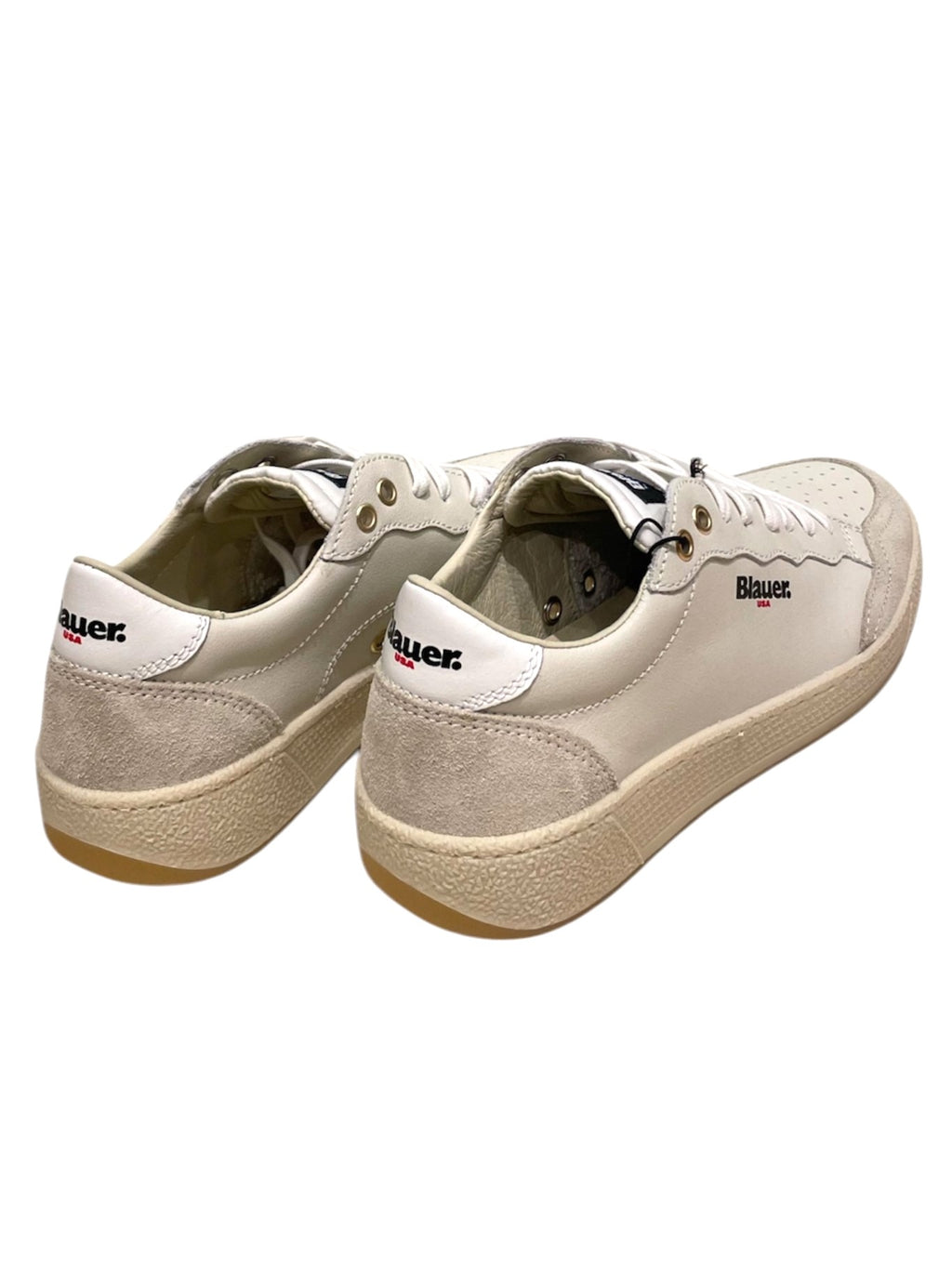 Sneakers running pelle/tessuto white -OLYMPIA