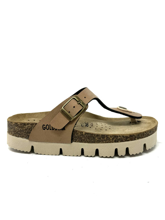 Infradito platform sughero cognac -S6830