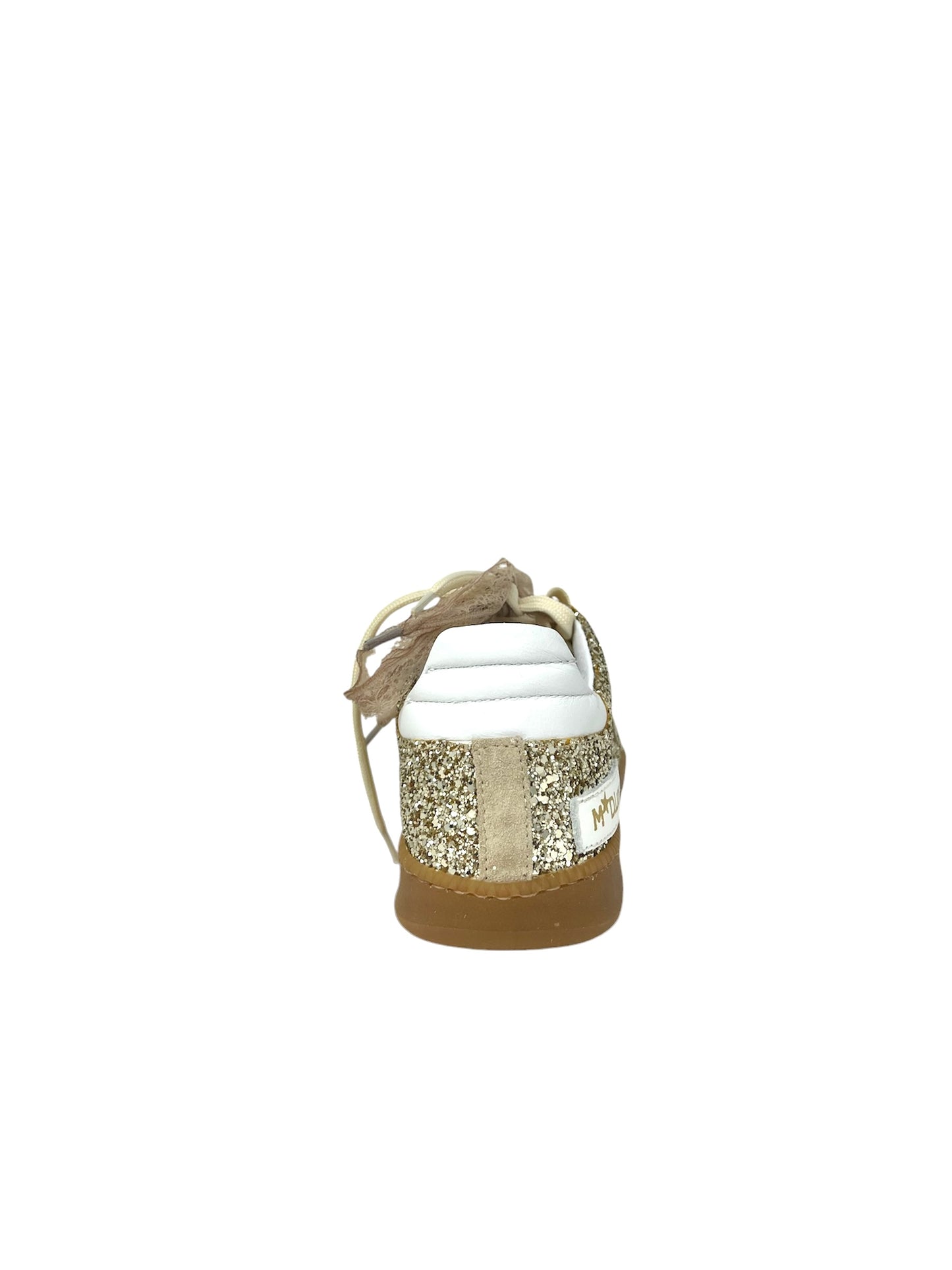 Sneakers gold doppio laccio in pizzo -526PR
