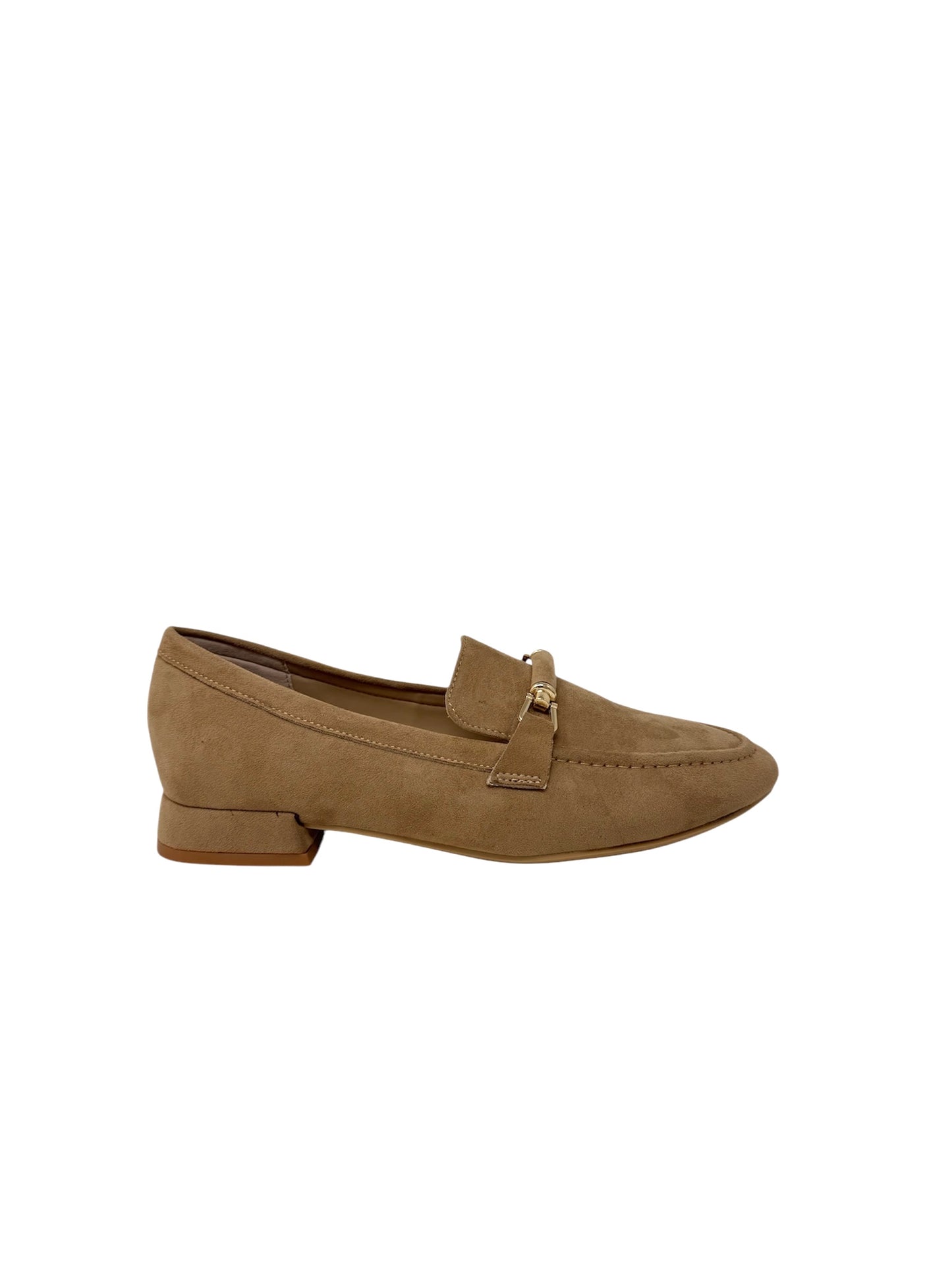 Mocassino beige in camoscio -G0406C