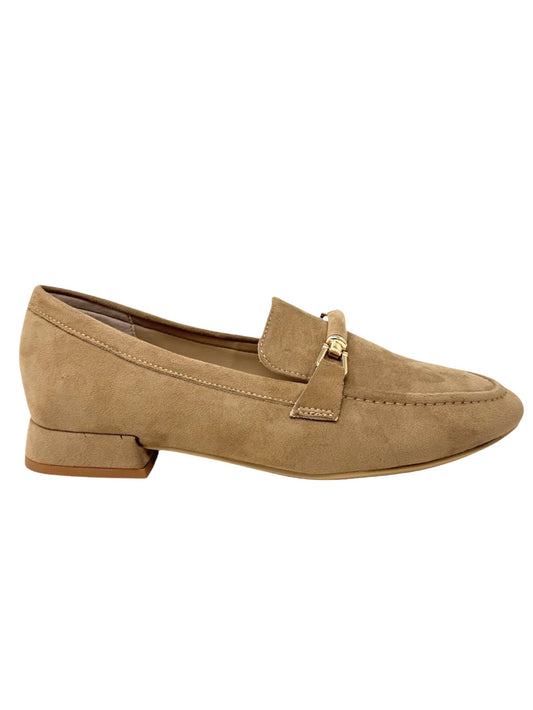 Mocassino beige in camoscio -G0406C