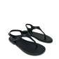 Sandalo infradito flat pelle nero -CAPRINE