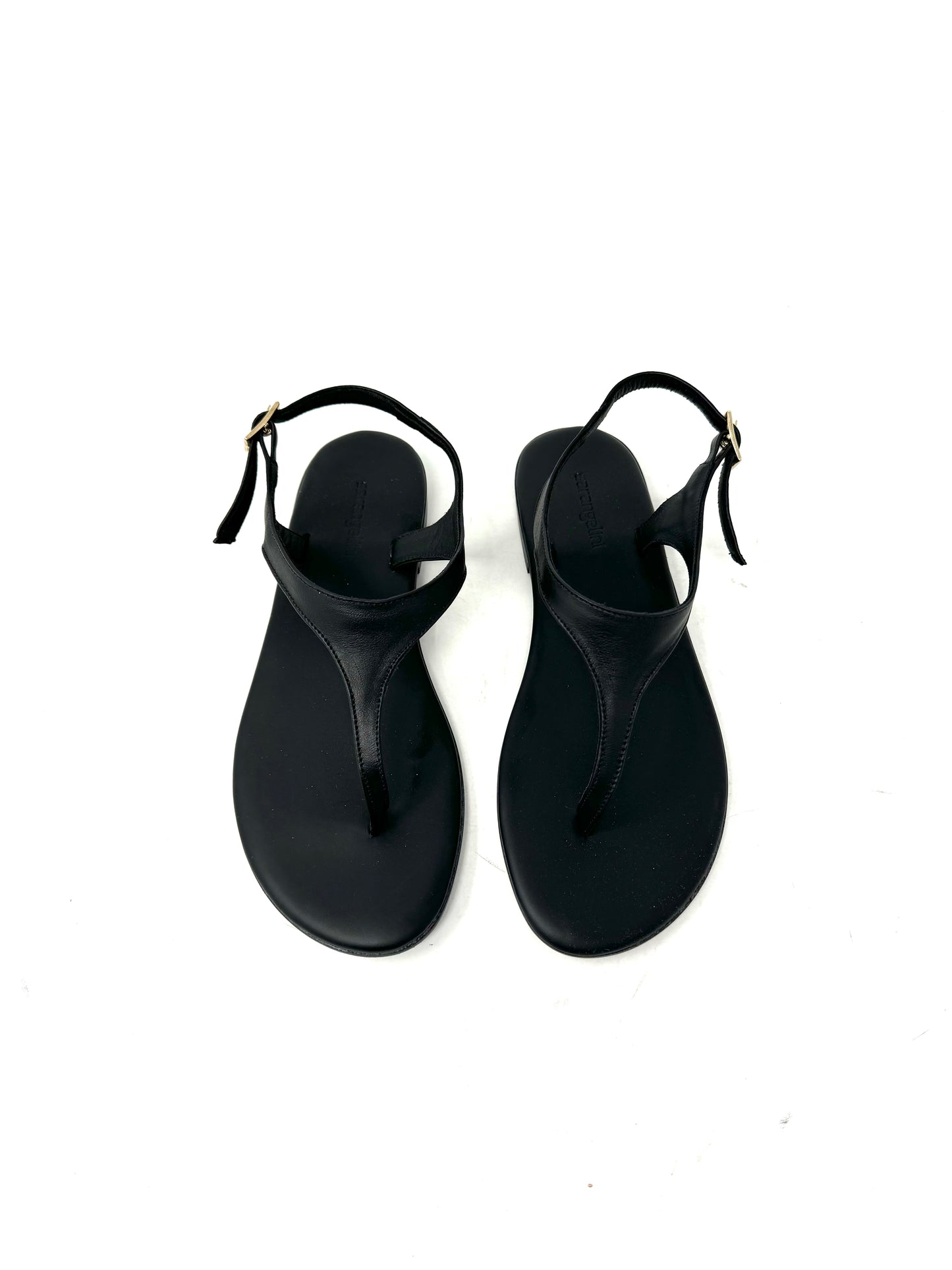 Sandalo infradito flat pelle nero -CAPRINE