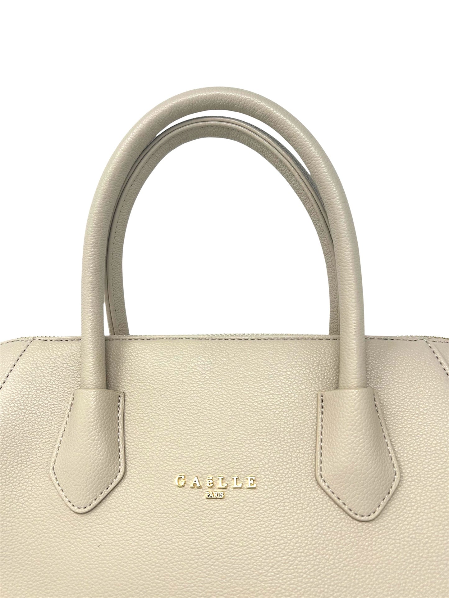 Reg duffle con logo in metallo beige- GAACW02128