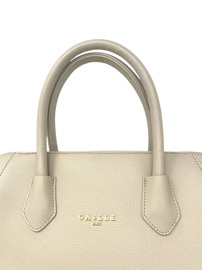 Reg duffle con logo in metallo beige- GAACW02128