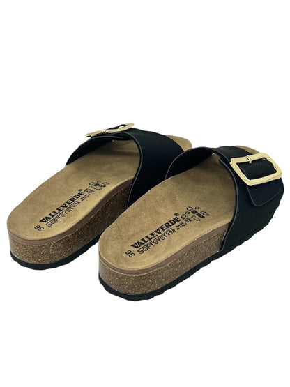 Ciabatta con fibbia calz. tipo fussbett colore nero - VH31836