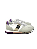 Sneakers Blauer basse Melrose nylon suede white- MELRNYP