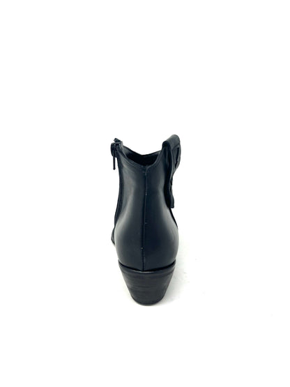 Texanino basso in vitello nero opaco -2088NE