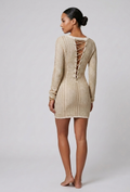 Abito con inserti lurex whitegold GLAMOROUS