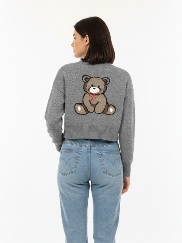 Cardigan Teddy Grigio - TEDDY