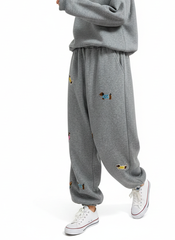 Pantalone baloon tuta con bassotti - V_60546