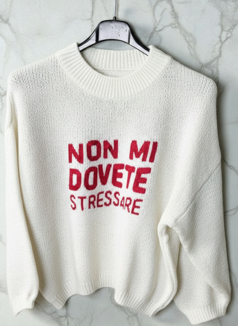 Maglione ''Non mi dovete stressare'' -3591