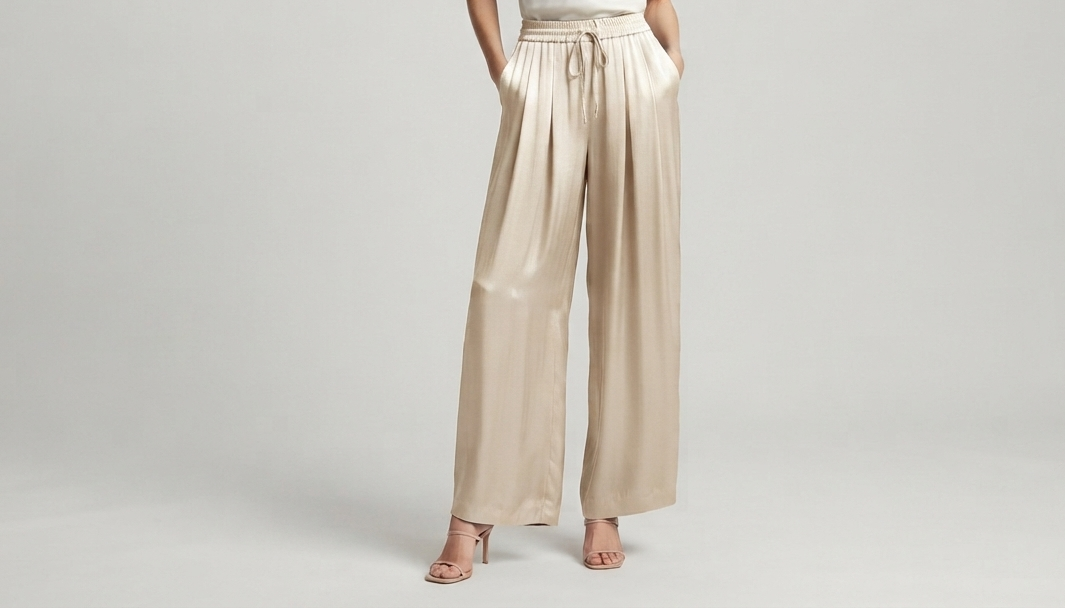 Pantalone in raso V_DTL9022