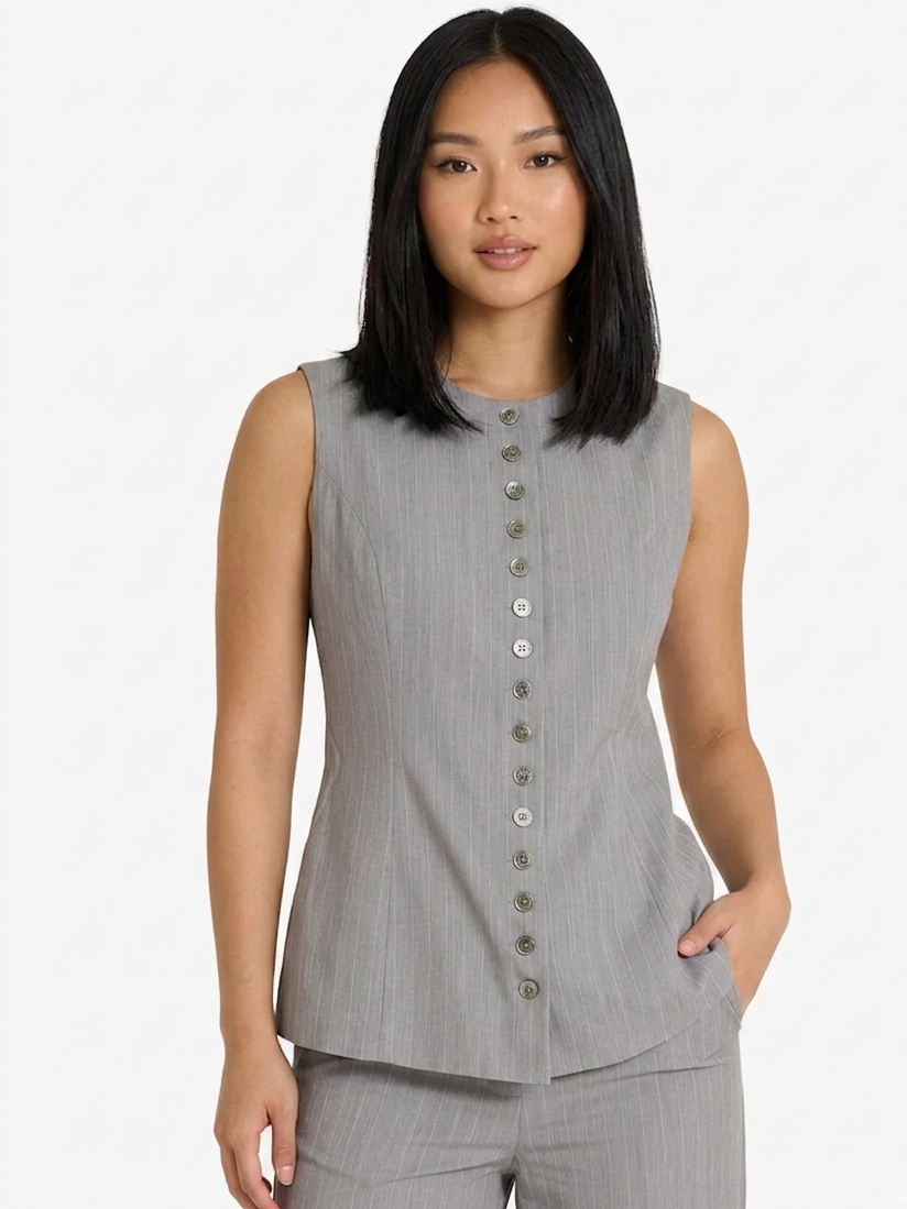 GLAMOROUS Gilet con bottoni V_LADIES
