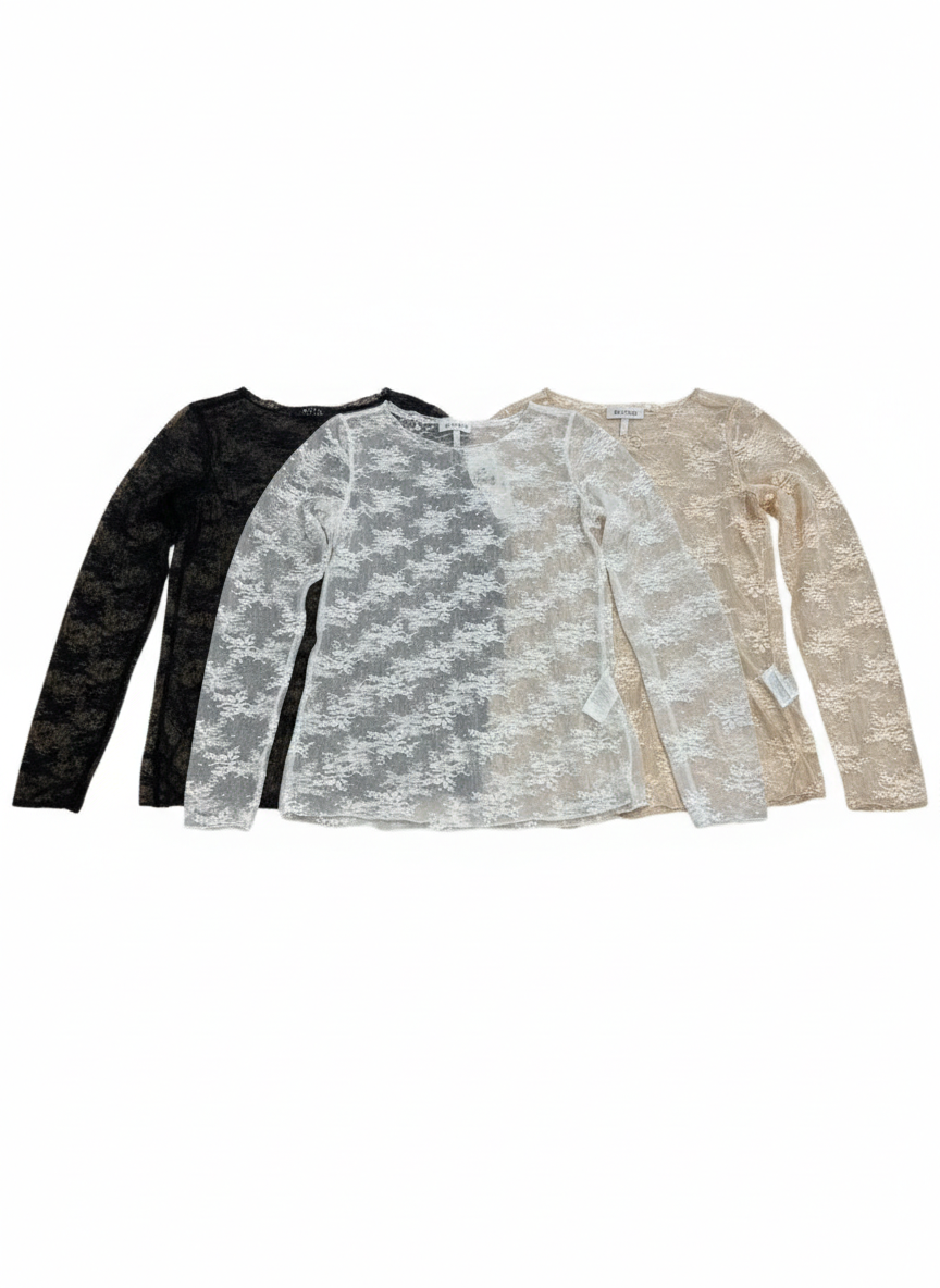 Maglia in pizzo con ricami - 188650