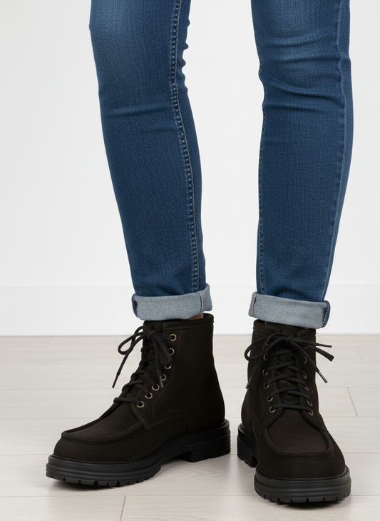 Stivale uomo scamosciato testa di moro - 2709TM