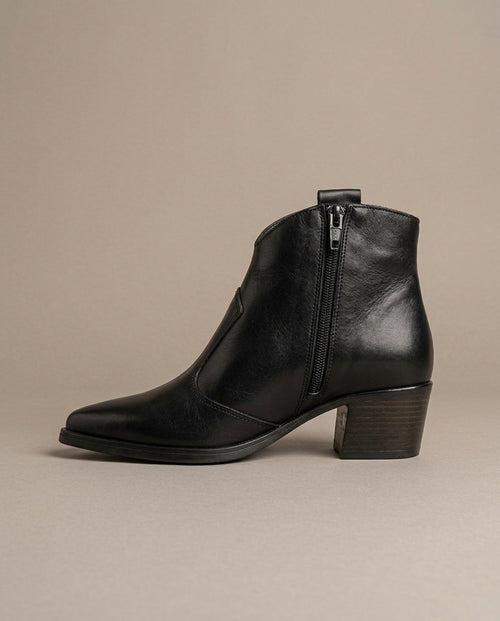Texano in pelle nero V_481A