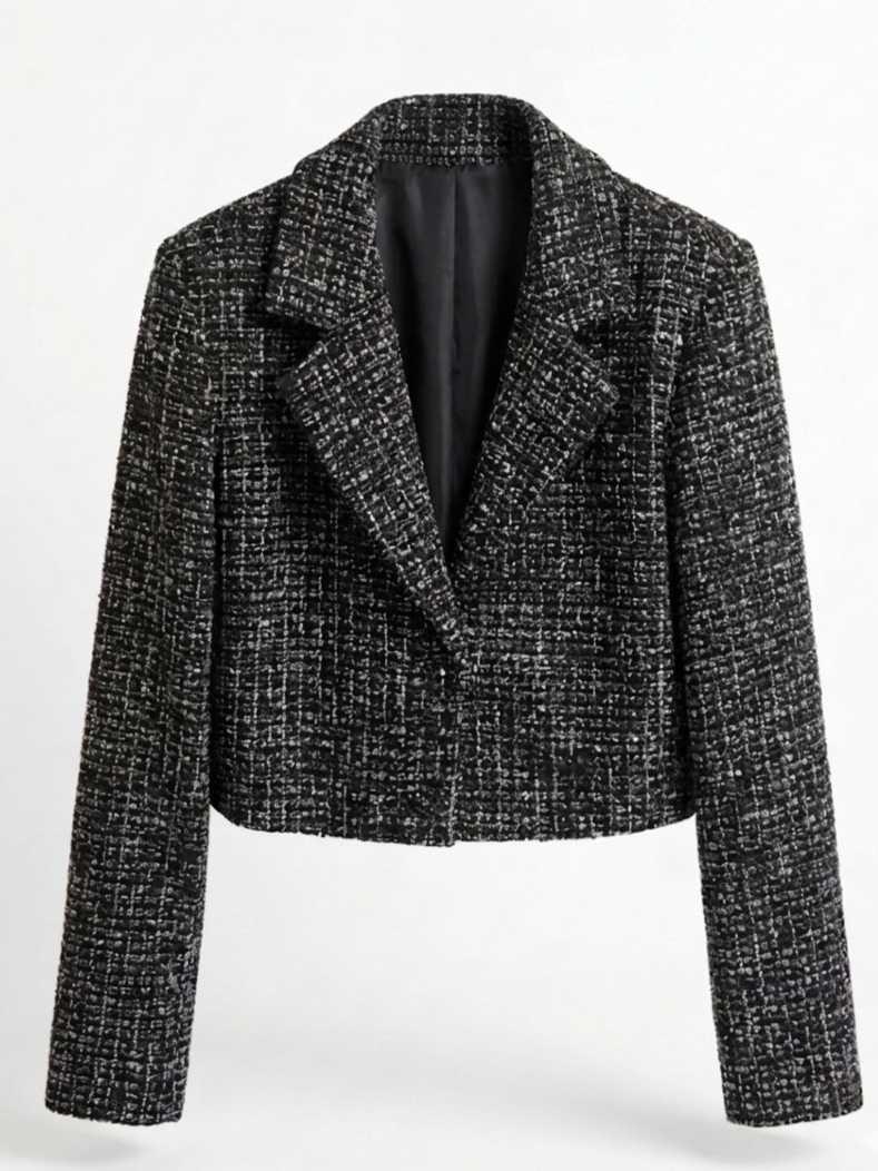 Giacca corta in tweed - V_26117