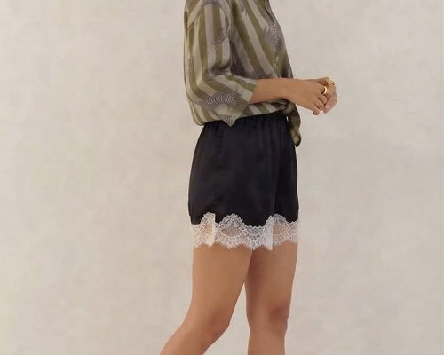 Shorts con bordi in pizzo - V_0075