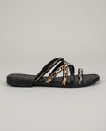 Ciabatta multi strisce con strass V_260026