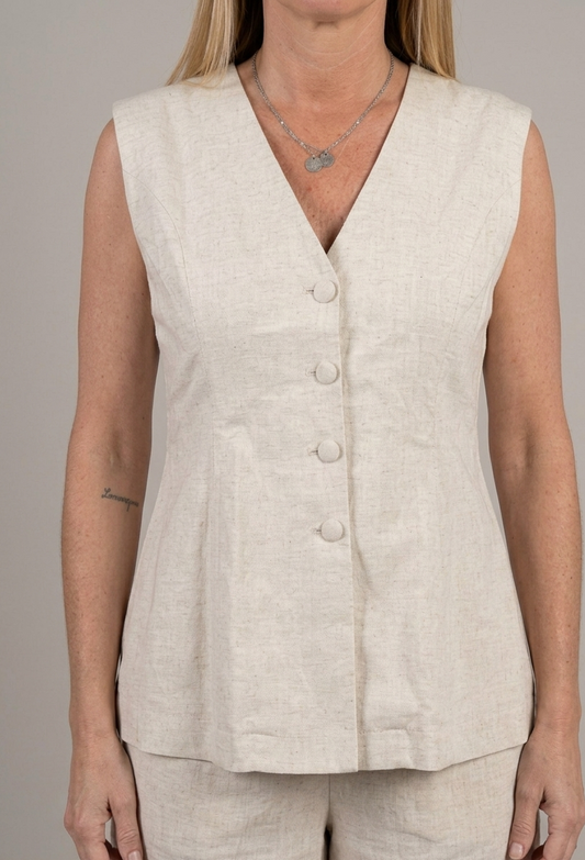 Gilet in lino con boottoni GLAMOROUS V_AN5217